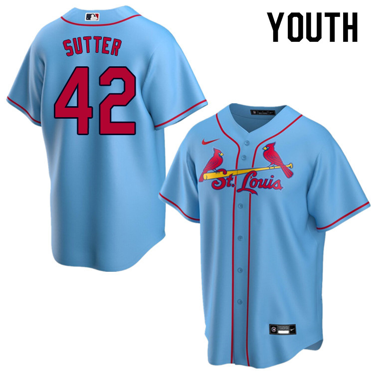 Nike Youth #42 Bruce Sutter St.Louis Cardinals Baseball Jerseys Sale-Blue - Click Image to Close